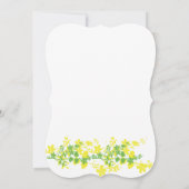 レモンライムつる植物結婚式招待状 招待状 (裏面)