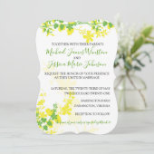 レモンライムつる植物結婚式招待状 招待状 (スタンド正面)