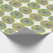 レモンライムの包装紙 ラッピングペーパー (角)