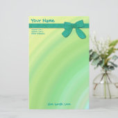 レモンライムの文房具、かわいい子供へ、10代のなまたは… 便箋 (スタンド正面)