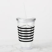 レモンライムのLimoncilloのリボンのストライプなモノグラム アクリルタンブラー (左)