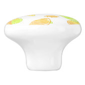 レモンライムオレンジスライスのフルーツ柑橘類自然 セラミックノブ (側面)