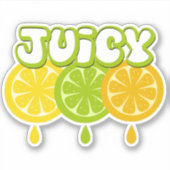 レモンライムオレンジフルーツビニールシール シール (正面)