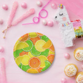 レモンライムオレンジ ペーパープレート (パーティー)