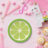 レモンライムグリーンジューシー夏の柑橘類フルーツスライス ペーパープレート (パーティー)