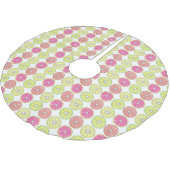 レモンライムグレープフルーツ柑橘類フルーツキッチン ブラッシュドポリエステルツリースカート (アングル)