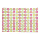 レモンライムグレープフルーツ柑橘類フルーツスライス 枕カバー (裏面)