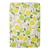 レモンライムココナッツとミント幸せな陽気なパターン バスマット (正面縦)