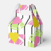 レモンライムスライスハートストライプフルーティパターン フェイバーボックス (裏面サイド)