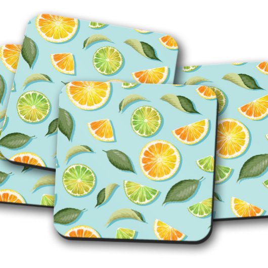 レモンライムフルーツコースター | Fruit Coaster Set コースター