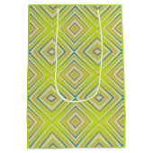 レモンライム代替ダイヤモンドパターン ミディアムペーパーバッグ (裏面)