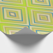レモンライム代替ダイヤモンドパターン ラッピングペーパー (角)