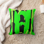 レモンライム抽象芸術アート クッション (ブランケット)