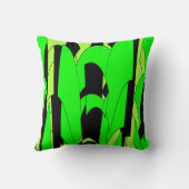 レモンライム抽象芸術アート クッション (裏面)