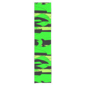 レモンライム抽象芸術アート ショートテーブルランナー (正面)