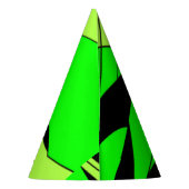 レモンライム抽象芸術ジャングル誕生日 パーティーハット (裏面)