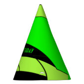 レモンライム抽象芸術ジャングル誕生日 パーティーハット (右)