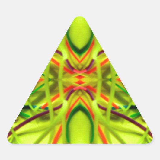 レモンライム曲げラインBy BethofArt 三角形シール (正面)