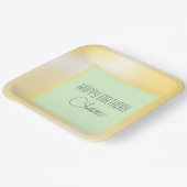 レモンライム「ハッピーバースデー」紙プレート ペーパープレート (傾斜あり)