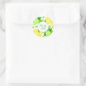 レモンライム|レモンライムスライスのサニーシトラス ラウンドシール (バッグ)