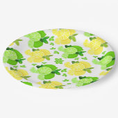 レモンライム|レモンライムスライス日当たりの良い柑橘系パップ ペーパープレート (アングル)