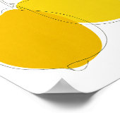 レモンラインアートポスター ポスター (角)