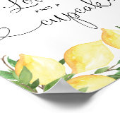 レモンラブとカプセルケーキのブライダルシャワーの看板 ポスター (角)