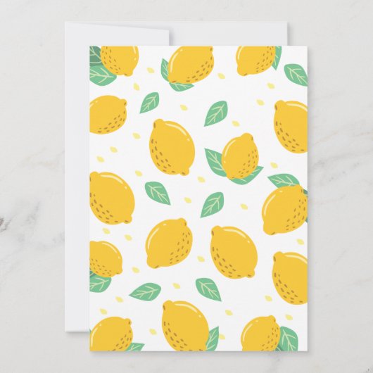 レモンラブブライダルシャワーメインスクイズシトラス 招待状 (裏面)