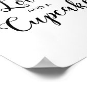 レモンラブ＆カップケーキ ブライダルシャワーの看板 ポスター (角)