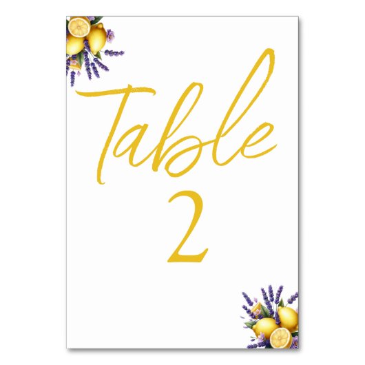 レモンラベンダーテーブルカード テーブルナンバー (正面)