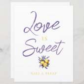 レモンラベンダーブライダルシャワートリートサイン (正面/裏面)