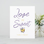 レモンラベンダーブライダルシャワートリートサイン (スタンド正面)