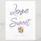 レモンラベンダーブライダルシャワートリートサイン (正面)