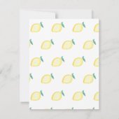 レモンリハーサルの夕食の招待状 招待状 (裏面)