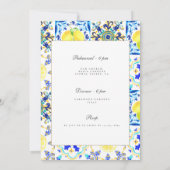 レモンリハ地中海のーサルディナー招待状 招待状 (裏面)