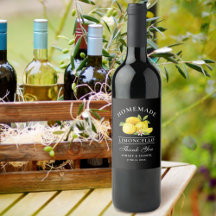 レモンリモンチェロ感謝していブラックボトルラベル