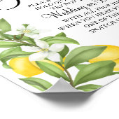 レモンリングや輪ブライダルシャワーのゲームサインを入れる ポスター (角)