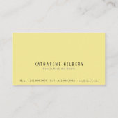 レモンリースホワイトイエローモミ名刺 コーリングカード (裏面)