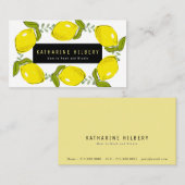 レモンリースホワイトイエローモミ名刺 コーリングカード (正面/裏面)