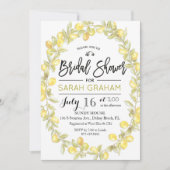 レモンリース水彩ブライダルシャワー招待 招待状 (正面)
