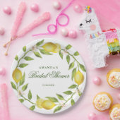 レモンリース&グリーンリーブライダルシャワーパーティー ペーパープレート (パーティー)