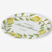 レモンリース&グリーンリーブライダルシャワーパーティー ペーパープレート (アングル)