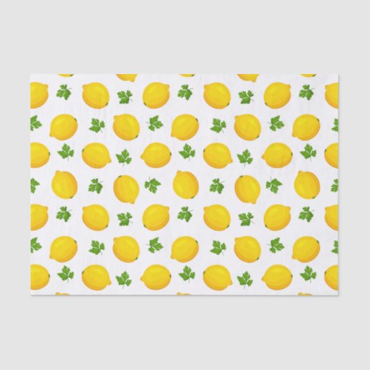レモンリーフフルーツパターンデクページティッシュペーパー 薄葉紙 (正面)