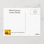 レモンレシピはがき ポストカード (裏面)