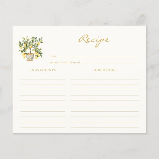 レモンレシピカード (正面)