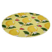 レモンレディバグ：トロピカルイエローパターン。 カッティングボード (角)