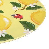 レモンレディバグ：トロピカルイエローパターン。 カッティングボード (角)