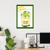 レモンレモネおもしろいードラッキーポスター20 x 28 ポスター (ホームオフィス)