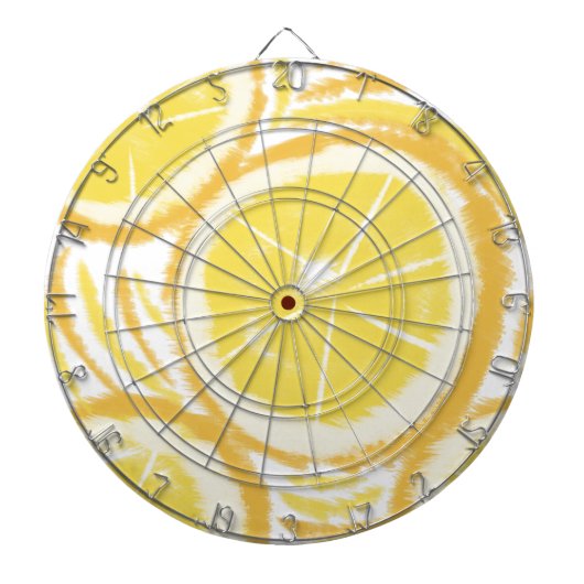 レモンレモネードスワール絞り染めパターン ダーツボード (正面)