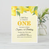 レモンレモネードファースト1st誕生日招待状 招待状 (スタンド正面)